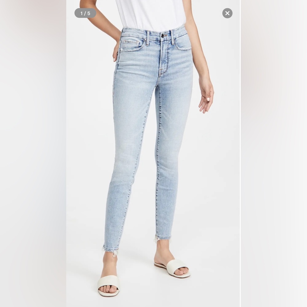Good American Good Legs Destroyed Hem | BLUE 664